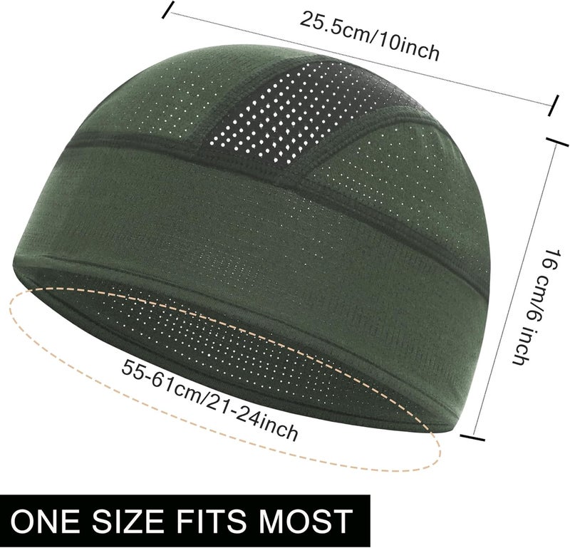 vidsel Skull Cap Cooling Helmet Liner Beanie Breathable Mesh Sweat Wicking Cycling Running Hat for Men Women - Image 2